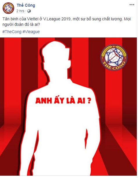 Trang fanpage của CLB Thể Công xác nhận có tân binh vào sáng nay Tin bóng đá HOT, Tin bóng đá HOT hôm nay, Ngọc Hải, Viettel